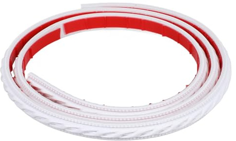 GLEAVI Moulures Adhésives en Pvc Blanc pour Décoration Murale et Plafond, Bande Souple Auto-adhésive Portable pour Salles de Bains et Cuisines