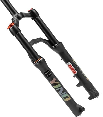 AEYINO 24 Z0ll MTB Luftfedergabel 120mm Federweg | 1-1/8 Gerade Gabel mit Manueller Sperre 9mm*100mmQR für XC AM Mountainbike
