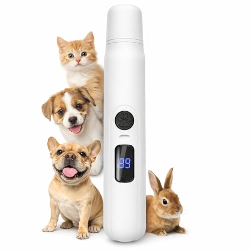 VoltCozy Lima per Unghie per Cane Elettrico, Taglio Unghie Cane Elettrico Ricaricabile Professionale a 3 Velocità per Governare Preciso, Silenzioso (40DB) per Animali Piccoli e Grandi