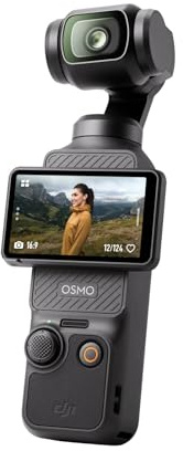DJI Osmo Pocket 3, Digital Camera vlog CMOS 1'' et Vidéo 4K/120 IPS, stabilisation sur 3 Axes, Suivi des Visages et des Objets, Petite caméra vidéo idéale pour Le vlogging, Les Selfies et Les Voyages