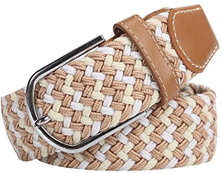 Elastiskt flätat bälte unisex män kvinnor vintage casual elastiskt tyg vävd stretchstorlek fri