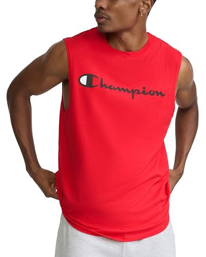 Champion Herren Graphic Jersey Muscle Hemd, scharlachrot, S