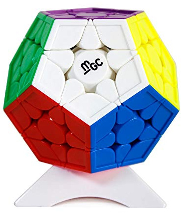 Oostifun Yongjun YJ MGC 3x3 Megaminx M Dodekaeder Glatte Drehung Puzzlewürfel Spezielle Spielzeuge mit einem Würfelstativ (Stickerless)