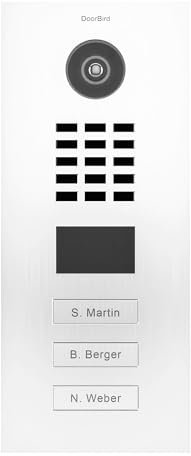 DoorBird Portier vidéo IP Multi-utilisateurs - 3 sonnettes - D2103V Titane Noir