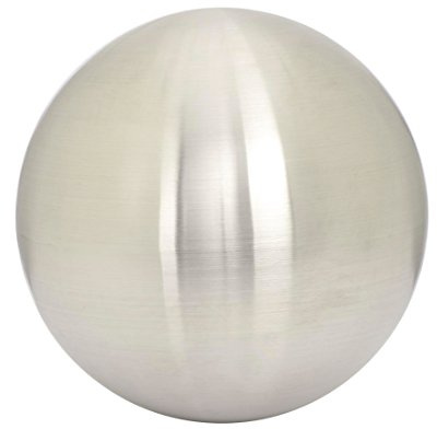 Dehner Kugel aus gebürstetem Edelstahl, Durchmesser 10 cm, Silber