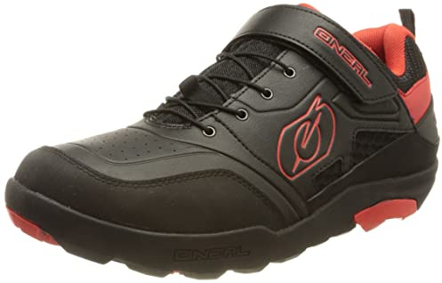 O'NEAL | Mountainbike-Schuhe | MTB Downhill Freeride | Vegan | Hoher Grip, Schnellschnürsystem für perfekte Passform, Mesh-Belüftung | Traverse Flat Shoe | Erwachsene | Schwarz | Größe 45