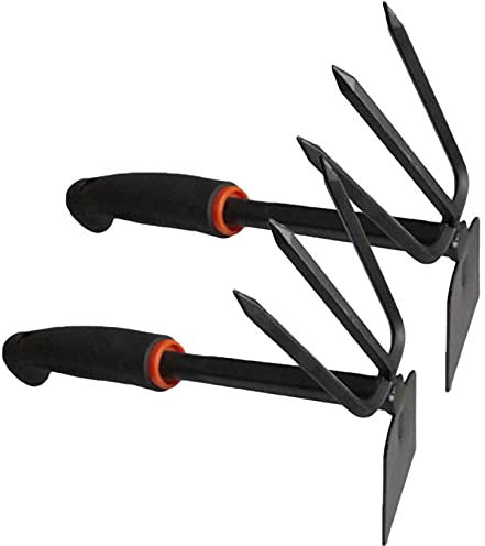 2PCS Garden Double Hoe Cultivation Hoe Metal Gardening Tool Detection and Treasure Hunting Tool