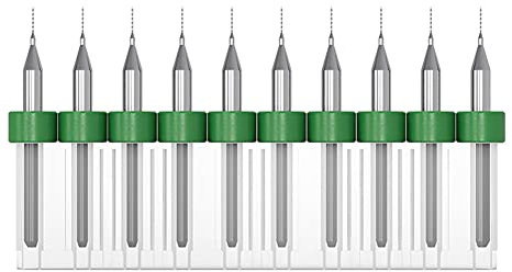 GOONSDS Wonderst EN Carbide Micro PCB Bohrer, Leiterplatte Rotary Tool Schaft Für PCB, Schmuck, CNC, Weiche Metalle, Druckkreis, Gravierwerkzeug 10 Stücke,Diameter0.15mm