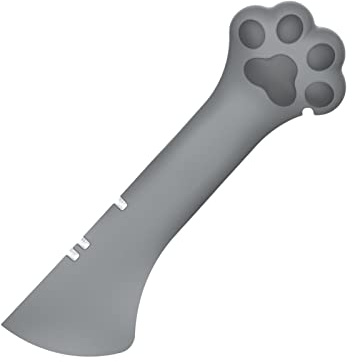 Tnfeeon Abridor de Tarros para Gatos, Diseño de Pata de Gato, Tarro, Tapa de Botella, Abrelatas, Multifunción, Cuchara Enlatada para Mascotas, Suministros para Latas de Alimentos para (Gris)