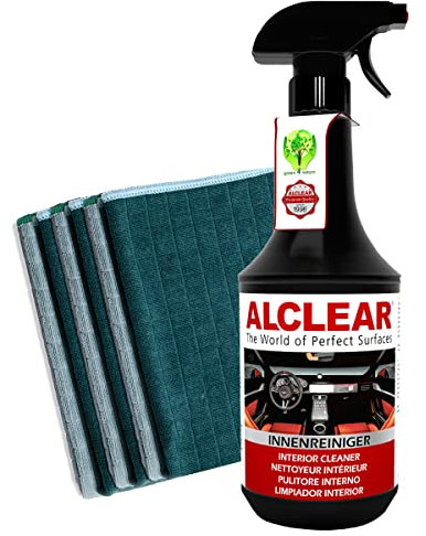 Auto Cockpitreiniger Bundle - ALCLEAR Innenreiniger Mehrzweckreiniger 1L + 6x Garage Freaks Allrounder Mikrofasertuch 380GSM - Fahrzeug Innenreinigung