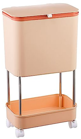 Compost bin kitchen compost bin composter kitchen compost bin Kitchen bins Removable tiered bins Removable discrete dividers Bins with fixed rollers Closed bins ( Color : Orange , Size : 13*8.3*22.2in