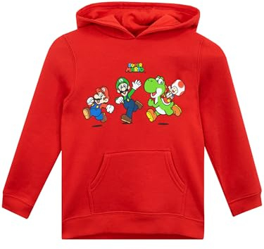 SUPER MARIO BROS Pullover | Mario und Luigi Pullover Jungen | Yoshi Hoodie Kinder Jungen | Luigi Hoodie Kinder