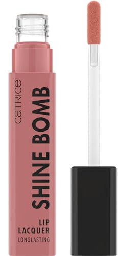 Catrice Shine Bomb Lip Lacquer, rossetto, n. 020, nude, a lunga durata, risultato immediato, lucido, intenso, vegano, senza olio, senza parabeni, senza particelle di microplastica, confezione da 1 (3