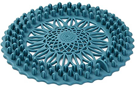 Bodenabfluss im Badezimmer, Duschablaufstopfen, Duschablauf, Haarfänger, Kanalisationsfilter, Netzgewebe, Heimboden, Badewanne, Sieb, Küchenspüle, Badezimmer (Farbe: Weiß) (Color : Dark Blue)