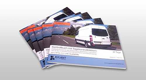 Kontrollbuch mit 32 Tageskontrollblätter Güterverkehr (FPersV) | Premium-Qualität (5er Pack)