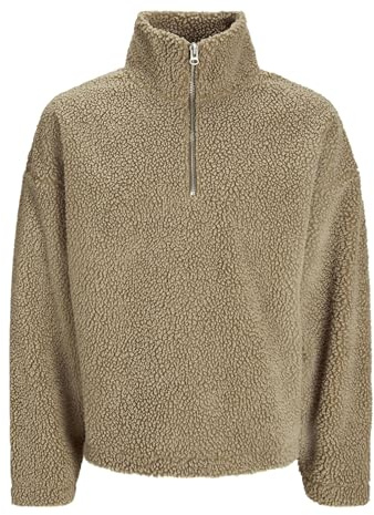 JACK&JONES JORROXBURY Teddy Sweat HIGH Neck, Kornstjälk/detalj: melerad, XXL