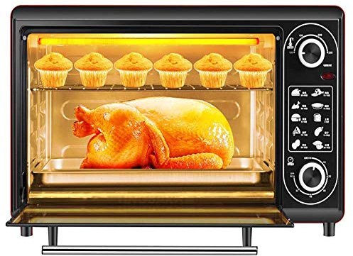 48L Large Capacity Multifunction Convection Countertop Toaster Oven with Intelligent Timing and Temperature Control - Includes Bake Pan and Broil Rack - Stainless Steel Utility
