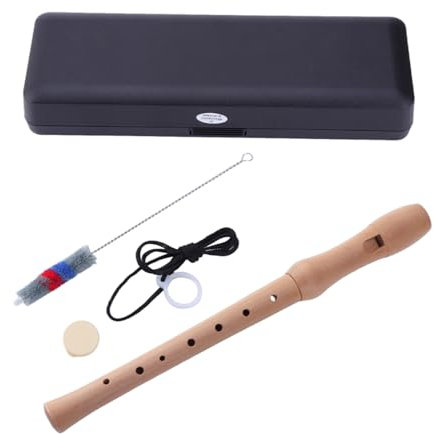 Blockflöte Instrumentenblockflöte, deutsche Griffweise, C-Schlüssel, 8 Löcher, Sopranblockflöte, Holzblockflöte für Starter mit Box