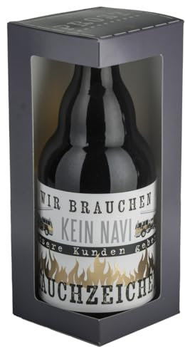 Jack´s Bierflasche Feuerwehr ''Wir brauchen kein Navi. Unsere Kunden geben Rauchzeichen'' mit Geschenkverpackung 0,33 l/Männergeschenk/Zum Geburtstag/Party