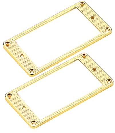 BESTonZON 2stücke Humbucker Tonabnehmerringe Aus Metall Gitarren Flache Montage Ringe Als Abdeckungen Für Gitarren Pickups Kompatibel Mit Brücke Und Hals Pickups