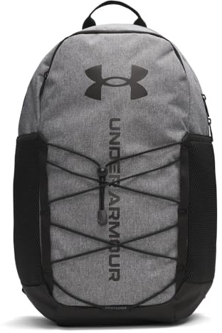 Under Armour Unisex Hustle Sport 6.0 Backpack, Zaino palestra idrorepellente per sport e atletica, Zaino sportivo con resistente fondo rivestito,Castlerock/Black/Black,OSFM