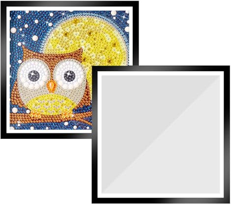 CBRAEXY 2 Stück Diamond Painting Rahmen, 30 x 30 cm Diamant Painting Bilderrahmen, Schwarz Magnetischer Rahmen, Zubehör für die Diamantmalerei, Für Wand, Kühlschrank