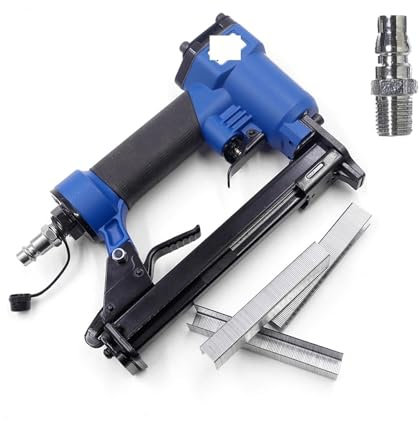 Pneumatische Nagelpistole, 21ga 1000 Pneumatic Air Stapler - Fine Stapler Gun For Furniture Nailer Woodworking - Compressed Air Tool With Pieces Of Nails,Druckluftwerkzeuge für Kompressor(JP male)