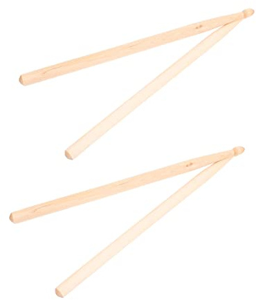 BESPORTBLE 2 Paar Ahorn Drumsticks für Kinder und Anfänger mit Glatter Oberfläche Kurze Trommelstöcke 295x14mm Geeignet für Verschiedene Schlagzeuge