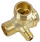 20 x 16 x 10 mm Clapet anti-retour fileté à 3 voies pour compresseur, connecteur mâle en alliage de zinc, adapté pour pompes à air à piston et compresseurs d'air à piston d'huile