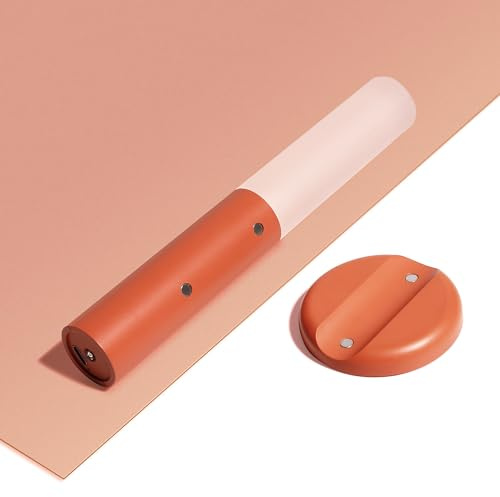 HBCIDC Veilleuse à détecteur de mouvement, lampe de poche rechargeable d'urgence, lumière d'ambiance LED RVB pour décoration de salle de bain, chambre d'enfant, cadeau (orange rouge)