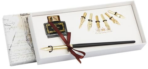 HOMSFOU Retro Kalligraphie Stifte Set Tinten-dip-pen Für Kunstzeichnungen Antik Und Elegant Mit Glattem Tintenfluss Und Stabiler Handhabung