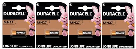 4 x Duracell MN27 27A A27 8LR732 (4 Blister à 1 Batterie) 4 Batterien