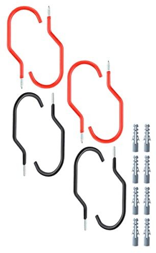 Gogogmee Gancho para Bicicleta de Pared de Metal Capacidad de Carga Fuerte y Resistencia Corrosión, Pack de 16 Unidades Adecuado para Almacenamiento Interior