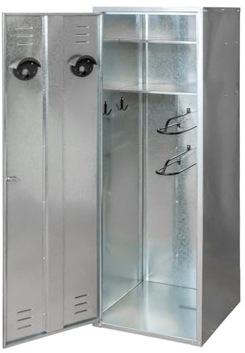 VOSS.farming Sattelschrank für 2 Sättel 60x60x180cm verzinktes Stahlblech mit Schloss