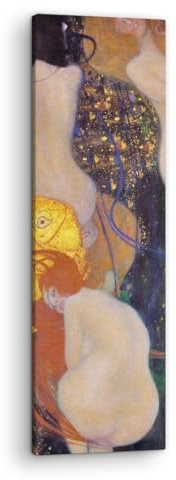 Artenor Quadro Klimt Gustav Pesci rossi, 40 x 120 cm - Made in Italy, Quadri Moderni Soggiorno, Camera da Letto, Cucina, Poster da Parete, Decorazioni Casa, Stampe Quadro su Tela Grandi Dimensioni