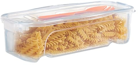 Olla de espaguetis para microondas, cuenco resistente al calor, recipiente transparente para fideos, caja de almacenamiento de alimentos sin BPA, cuenco transparente con tapa para verduras, frutas