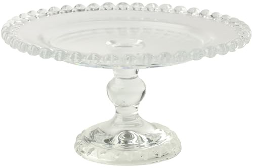 Festa Italia Tortenplatte Glas mit Fuß - Ø 19,5 cm - Kuchenplatte Rund - Tortenständer - Tortenteller Modern - Servierplatte Torte - Kuchenständer - Cake Stand - Etagere - Tortenplatten
