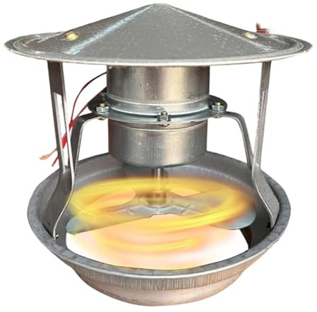URPIZY Flue Fan 40 W Extracteur d'air pour poêle à bois, cheminée, foyer, four, chaudière 220 V - Puissant conduit de fumée avec noyau en cuivre - Silencieux