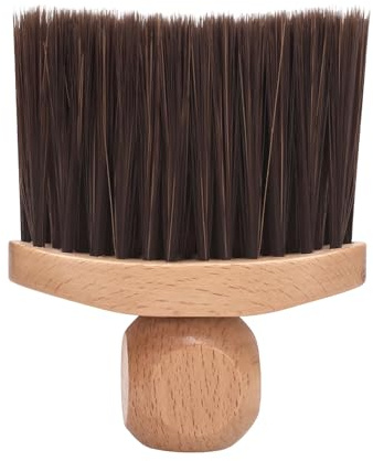 Brosse à cou pour barbier Accessoire de coiffure à poils souples pour | Brosse à poussière pour coupe de cheveux avec manche en bois Pour salon de coiffure, maison, coiffeurs, hommes, ma