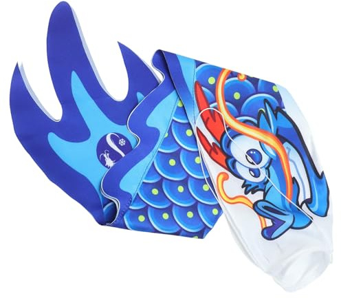 LIOOBO Drachen Windsack aus Satinstoff mit Einzigartigem Design Leicht Aufzuhängen Windbeweglich Blaue Gartendekoration für Vorgarten und Festfeiern