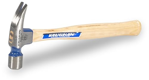 Vaughan 9 10 oz – tum liten pro-tum professionell ripphammare, slätt ansikte, vitt Hickory-handtag.