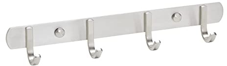 SOTECH Barre à 4 crochets SAMU Porte-serviettes Crochet de vestiaire inox brossé 300 mm Rail à crochets