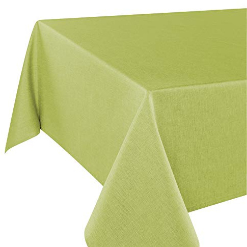 Tischdeckenshop24 Tischdecke WIEN grün Premium, schmutzabweisend, ganzjährig, rechteckig 130x160 cm