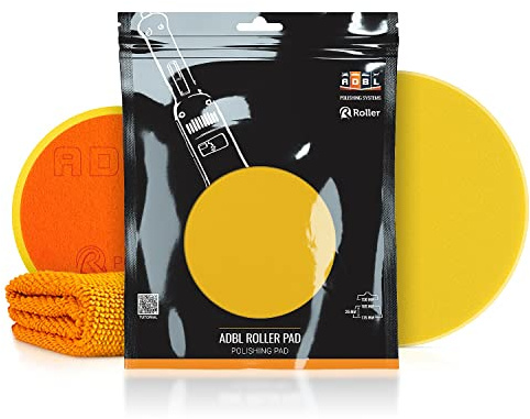 ADBL Roller Pad-R Polish Polierpad - Polierschwamm für Ø150mm Stützteller - Profi Polierpad mit Klettverschluss - Polierschwamm, Auto Polieren, Schwamm Polierteller