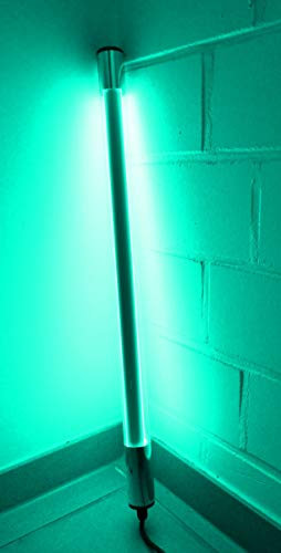 Licht-Idee Led Leuchtstab IP44 KS mit Blendschutz 60cm türkis für Außen, Gartenbeluchtung mit Led 3m Anschlußkabel 230 Volt