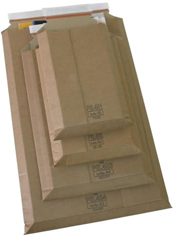 Versandtaschen Premium aus Mikro-Wellpappe Karton - flach:335x500mm (Artikel: PS.4042) (25)
