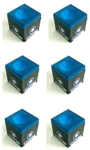 6 Cubes/PIECES of BLUE Home, Pub, Club Pool Tables CUE TIPS CHALKS
