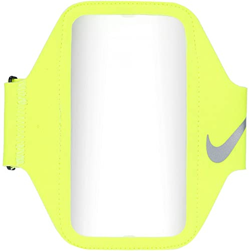 Nike Unisex - Adult Lean Arm Band Smartphone Wristband, Volt/Black/Silver, One Size