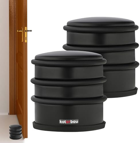 KOTARBAU® 2er Set Türstopper für Türen Freisehend Türpuffer hoch Schwarz
