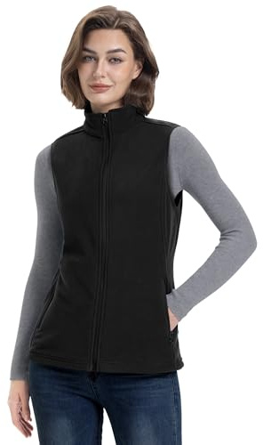 33,000ft Women's Fleece Vest, Lightweight Warm Polar Soft Vests Outerwear with Zip Up Pockets, Sleeveless Jacket for Winter